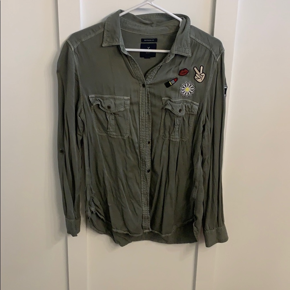 Boyfriend button down with graphics